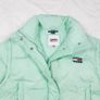 Tommy Jeans Mint Green Seafoam Cropped Convertible Puffer Jacket Size M Image 7