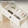 5-Tier Bookcase with Doors and Cabinet, Bookshelf Floor Standing Display Storage Shelf, Tall Bookcase with drawers for Home, Office, Living Room Image 4