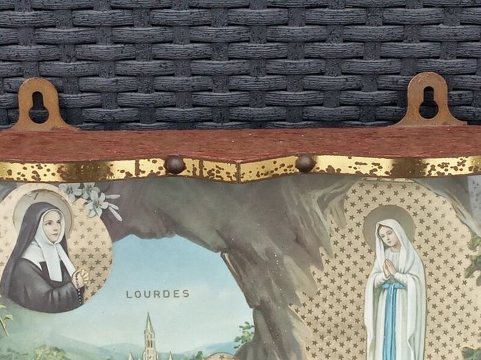 Vintage Art Nouveau LOURDES Tray