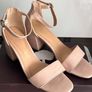 F&F Nude Block Heel Sandals Size 6 EU39 Wedding / Occasion Heels Image 2