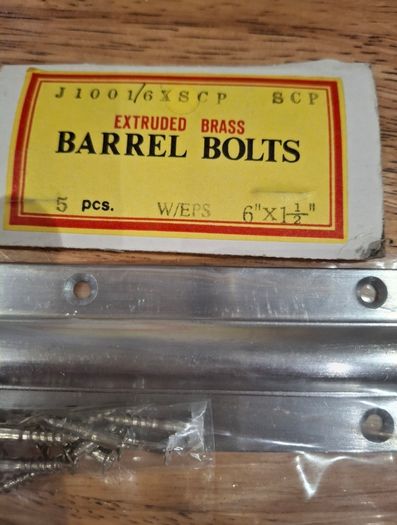 3x Barrel bolts