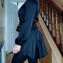 Black Silky Satin Blouse Dress, size 10 Image 8