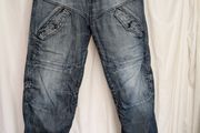 G-Star RAW R3301 Mens Jeans W34 L34 Blue Distressed Utility Y2K Denim
