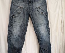 G-Star RAW R3301 Mens Jeans W34 L34 Blue Distressed Utility Y2K Denim