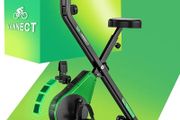 Upgraded Folding Exercise Bike with 16-Level Adjustable Magnetic Resistance, 330/350LBS Quiet Foldable Indoor Cycling Bike, Fitness Stationary Bike with LCD Display &amp; Large Comfortable Seat Cushion