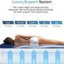 Luxury Double Inflatable Mattress | Puncture Resistant Double Airbed with Flock Coating | Quick 3 Mins Blow Up Bed with Built-in Pump | Portable Air Bed - Home Camping & Guests 195x137x46cm Image 5