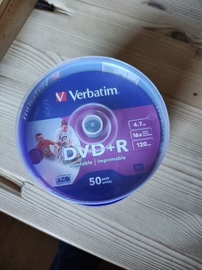 Verbatim 4.7GB 16x Wide Inkjet Printable DVD+R - 50 Pack Spindle