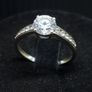 Vintage 9ct White Gold Solitaire Ring 375 Hallmarked Size 54 Image 2