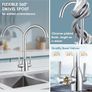 Kitchen Sink Mixer Tap Monobloc Dual Lever Chrome 360 Swivel High Arc Image 4