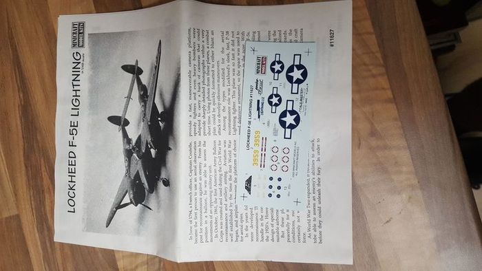 Lockheed F-5E Lightning model kit