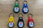 Synthetic leather Suzuki key ring with trolley token