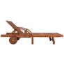 Sun Loungers 2 pcs with Table Solid Acacia Wood Image 4