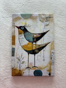 Lithuanian Bird Canvas Painting 20 x 30 cm