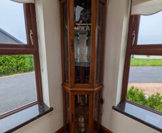 Glass corner display cabinet