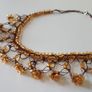 Hand Beaded Necklace & Ring /Amber Colour / A Nice Gift Image 8