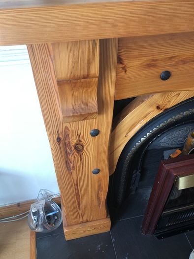 solid oak surround fireplace