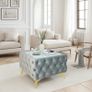 Chesterfield velvet coffee table Image 2