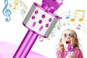 Karaoke Wireless Microphone Bluetooth Handheld Microphones for Kids Boys Girls Learning Toys Speaker Karaoke Machine (FREE SHIPPING)