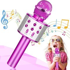 Karaoke Wireless Microphone Bluetooth Handheld Microphones for Kids Boys Girls Learning Toys Speaker Karaoke Machine (FREE SHIPPING)