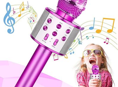 Karaoke Wireless Microphone Bluetooth Handheld Microphones for Kids Boys Girls Learning Toys Speaker Karaoke Machine (FREE SHIPPING)