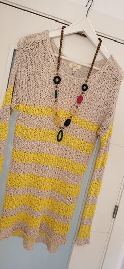 Linea WEEKEND Striped Cotton Knit Sz L (Fit 10-12UK) - Bnwt Rrp 55