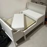 Ext bed frame with slatted bed base, white, 80x200 & expendable mattress Image 3