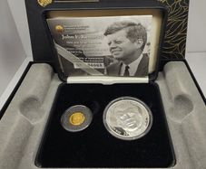 Ireland 2013 Gold and Silver Coin Set John F Kennedy in Original Holder with COA