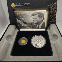 Ireland 2013 Gold and Silver Coin Set John F Kennedy in Original Holder with COA