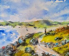 gurteen beach watercolor