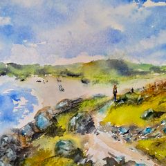gurteen beach watercolor