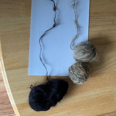Mohair yarn black and brown