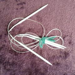 Two Circular Knitting Needles