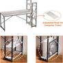 Computer Desk with Storage Shelves Writing Desk with Shelves 160CM Reversible Computer Desk with Bookshelf for Home Office Small Space (FREE POSTAGE) Image 4