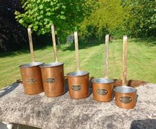 vintage french measuring ladles