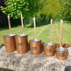 vintage french measuring ladles