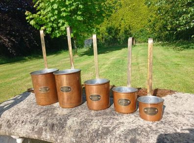 vintage french measuring ladles