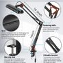 LED Desk Lamp Clamp - Swing Arm Desk Lamps for Study - Eye-Caring LED Desk Light - 3 Light Modes x 10 Brightness Levels - 12W - Rose Gold Black (FREE POSTAGE) Image 6
