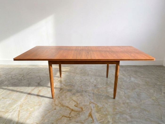 Danish Mid Century Teak Extending Dining Table & 4 Chairs