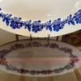Vernacular Blue and White Spongeware  Floral Platter Unmarked 30 cm Image 5
