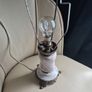 Mid Century Vintage Retro Marble gold ornate metal lamp base Image 9
