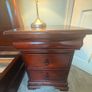Solid Mahogany Super King Sleigh Bed + 2  Lockers Image 2
