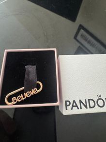 Pandora Rose gold plated BELIVE charm