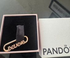 Pandora Rose gold plated BELIVE charm