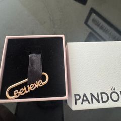 Pandora Rose gold plated BELIVE charm