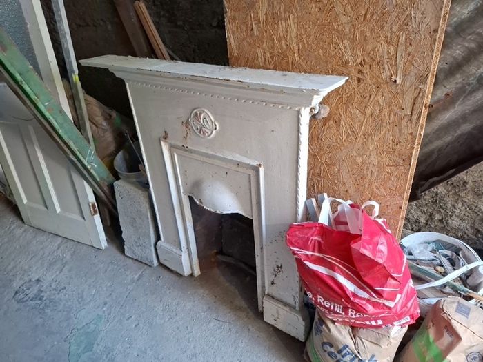 doors and fireplace