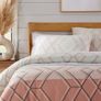 NEW SALE | Havanna Geo Duvet Cover Set Easy Care Quilt Bedding Sets With Pillowcases Luxury Cotton Blend Reversible Ultra Soft Bed Covers, Pink Double Image 2
