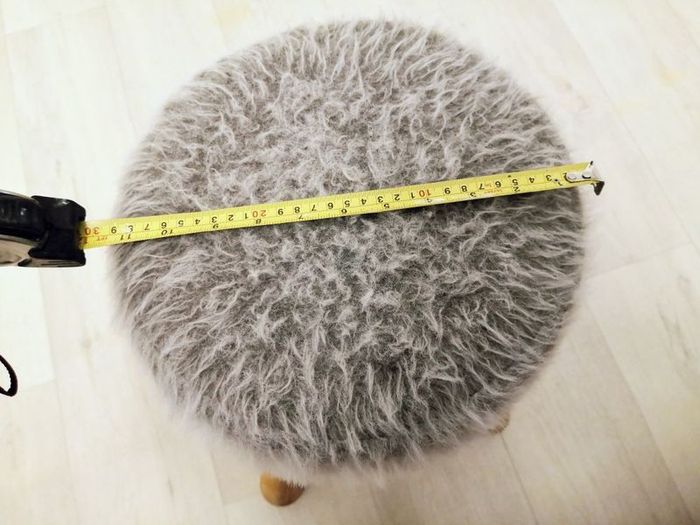 Fluffy stool.  Designers, elegant stool.