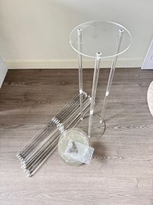 Acrylic Wedding Props Flower Stand, Transparent Stage Decoration, Party Tabletop Aisle Decor