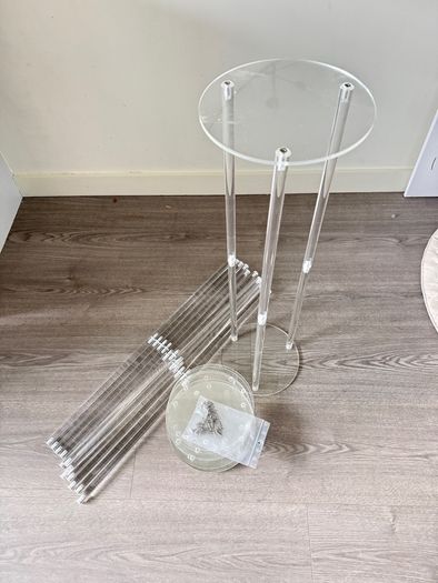 Acrylic Wedding Props Flower Stand, Transparent Stage Decoration, Party Tabletop Aisle Decor