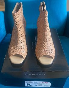 Pons Quintana Ivory leather shoe boot